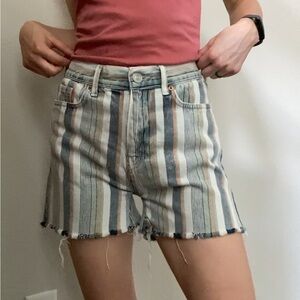 high rise jean shorts